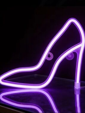 Purple Heel Neon Light